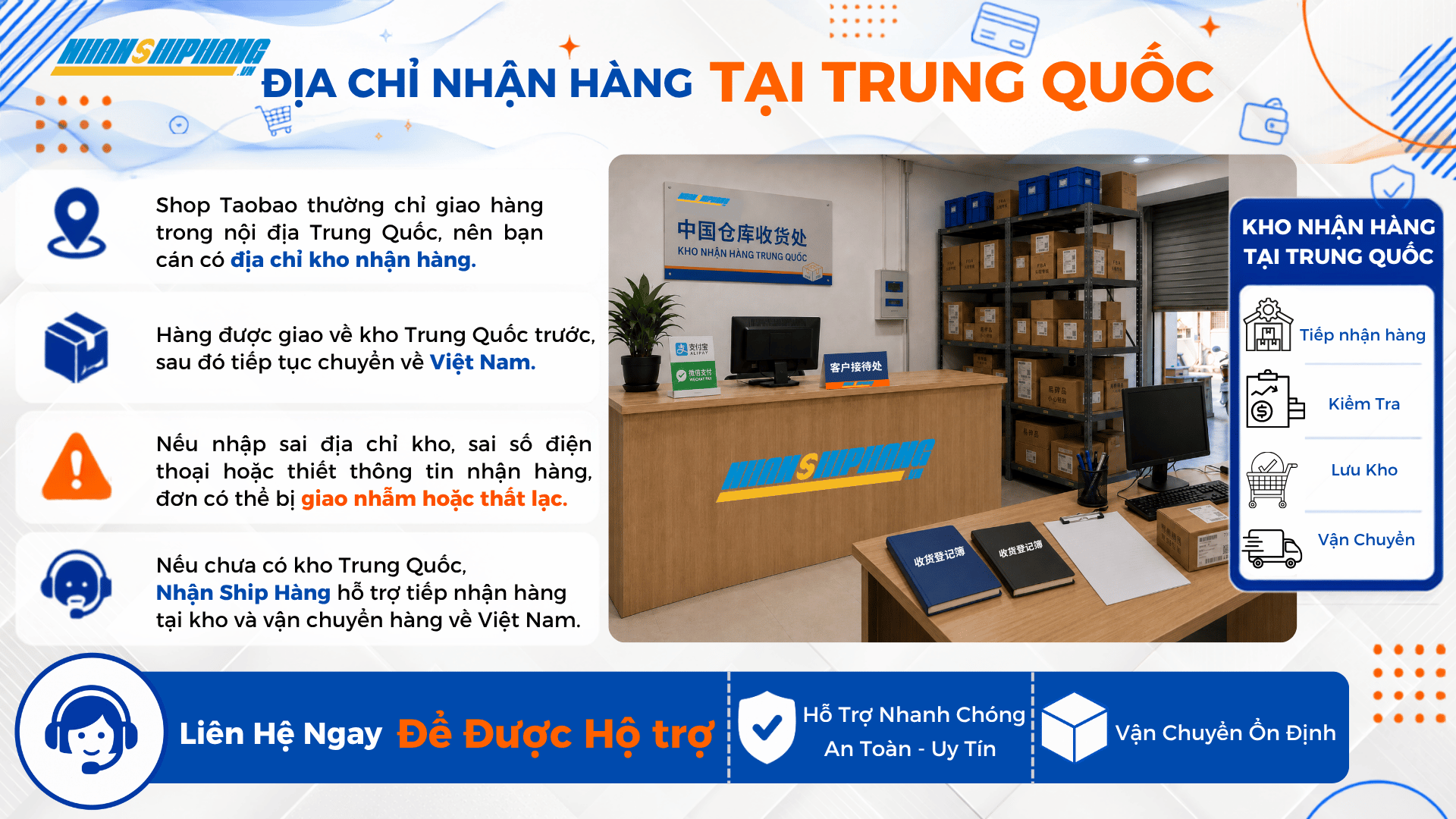 đchi nhận hàng tại trung quốc