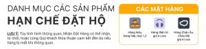 Danh sách các sản phẩm hạn chế đặt hộ