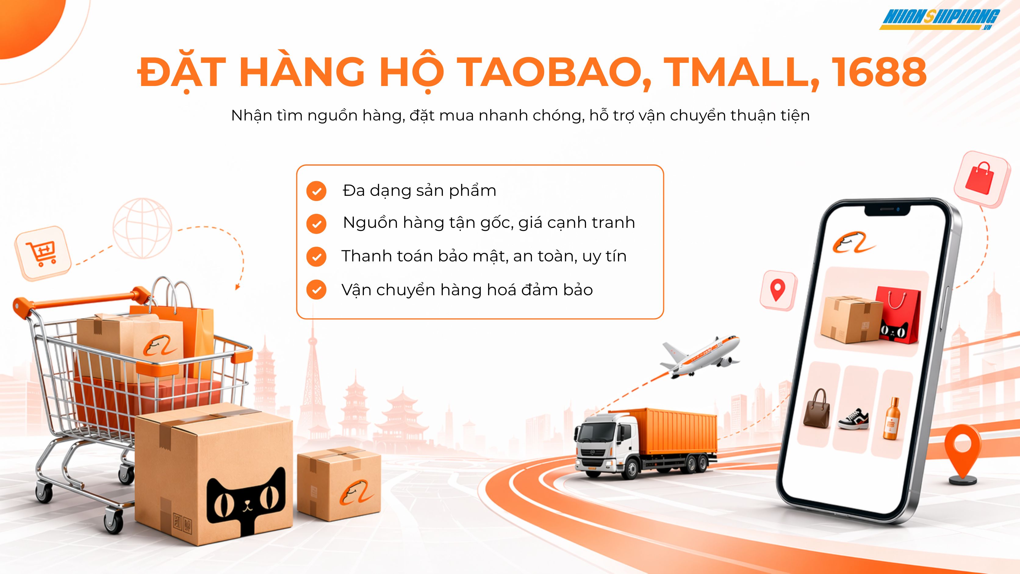 ĐẶT HÀNG HỘ TAOBAO, TMALL, 1688